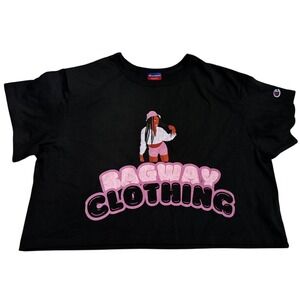 Champion Bagway Clothing Graphic Crop Top Black XXLT